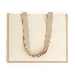 Borsa Promozionale Personalizzata Saluzzo in Cotone e Juta per Gadget - Product Image 2