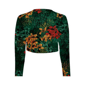 Haut de compression sportif personnalisé à manches longues pour femme, lavé, écologique, séchage rapide, coupe régulière, pour le yoga et le fitness, taille plus - Product Image 3