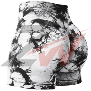 Shorts de yoga taille haute pour femme avec logo personnalisé, contrôle du ventre, effet push-up fessier, pour la gym et la course, fabricant OEM - Product Image 3