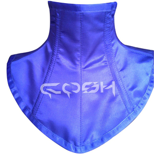 Collarín de postura de satén azul a medida, corsé para el cuello - Product Image 3