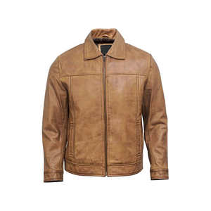 Veste d'hiver pour homme en cuir de vache véritable, respirante, coupe-vent, séchage rapide, décontractée, avec logo personnalisé sur le devant, couleur au choix - Product Image 2