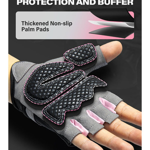 Gants de moto confortables en tissu de bonne qualité 2025 pour le cyclisme en extérieur, antidérapants, demi-doigts - Product Image 4