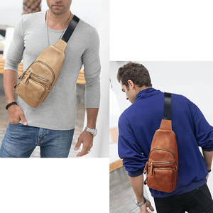 <b>Men's</b> Leather Sling <b>Bag</b> Chest <b>Shoulder</b> Crossbody <b>Shoulder</b> <b>Bags</b> <b>for</b> <b>Men's</b> 100% Leather <b>Bag</b> <b>for</b> <b>Men</b> - Product Image 6