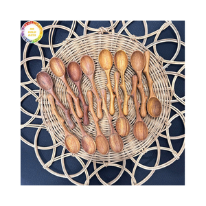 Mini cuillère à miel en bois et cuillère, petits outils en bois naturel pour pot et cadeaux de mariage - Product Image 1