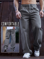 Jean Homme Formel Chic Décontracté Taille Mi-Haute Style Urbain Nouvelle Collection Printemps/Été 2025 Lavé Écologique Respirant Polyvalent