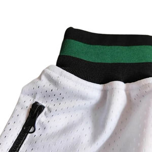 Pantalones cortos elásticos de poliéster súper cómodos, ropa de calle alta, pantalones cortos casuales con estampado de sublimación, cintura elástica, 2 pantalones cortos con bolsillo y cremallera - Product Image 4