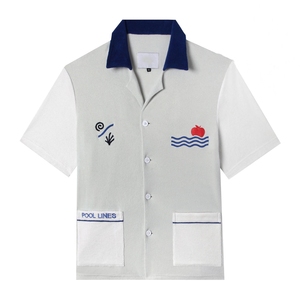 Camisa de Verano para Hombre de Alta Calidad, Ligera, de Algodón y Lino, Fabricación OEM, Impresión de Logotipo Personalizado para Ropa de Resort y Playa - Product Image 2