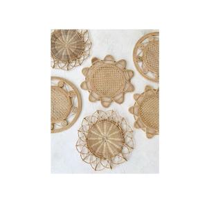 Stylish Jute Rattan Tea and <b>Coffee</b> Mug Coasters Admirable Designing Table Classic Mats and <b>Pads</b> Standard Kitchen Ware Coasters - Product Image 1