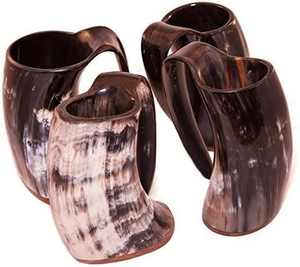 Taza de cuerno de búfalo hecha a mano ecológica de animales naturales, personalizable para fiestas en casa, hoteles y exportaciones globales - Product Image 5