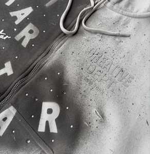 2025 personalizado francés Terry algodón Sudadera con capucha de alta calidad lavado Streetwear Sudadera con capucha de peso pesado hombres cremallera hasta Rhinestone Sudadera con capucha - Product Image 2