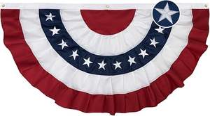 Drapeaux de fanionnage extérieurs imperméables et durables 3x6 pieds en polyester avec mât en aluminium, drapeau américain étoiles brodées pour le 250e anniversaire - Product Image 2