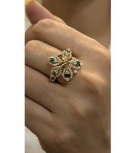 Anillo de dedo de diamante americano de moda con piedras de circón brillantes para mujeres niñas Ideal para bodas y ocasiones especiales - Product Image 2
