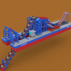 كراكة سلسلة عالية الجودة تعمل بالديزل من يونغشنغ بعمق تجريف 14 متر وسعة 300 متر/ساعة للتنقيب عن الذهب - Product Image 1