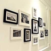 Cadre photo en métal artisanal indien personnalisable, finition noire, tendance, pour la décoration murale de la salle à manger ou de la chambre, plusieurs tailles