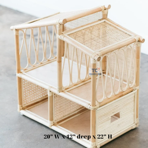 ตู้หวายสำหรับเด็กเล่นในห้องเด็กเล่นเกมบ้านตุ๊กตา - Product Image 6