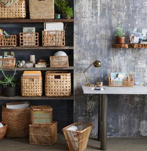 Cesta de almacenamiento de bambú tejida sostenible de tendencia caliente sin tapa para decoración del hogar, cesta natural hecha a mano más vendida - Product Image 2