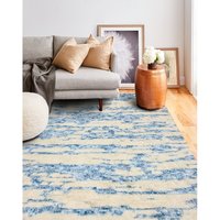 Tapis de luxe en laine et soie persanes Pihue, grand tapis moelleux noué à la main, antidérapant, moderne et lavable pour salon (vente en gros)