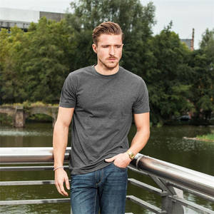 210gsm 100% algodón hombres mujeres manga corta Unisex liso sólido básico Casual camiseta para hombres - Product Image 5