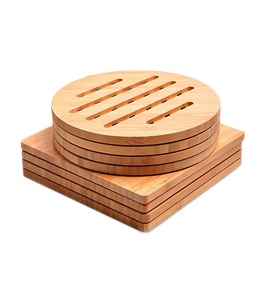 Bamboo <b>Trivet</b> Kitchen Bamboo Hot Pads <b>Trivet</b> Natural Mat Set for Hot Dishes/Pot/Bowl/Teapot/Hot Pot Holders 4 Square - Product Image 1