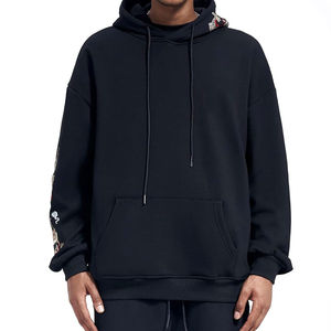 Sudadera con Capucha de Alta Calidad para Hombre, 100% Algodón, Bordada, Tejida, Transpirable, para Exteriores, con Bolsillo, Personalizable, con Forro Polar Térmico, para Otoño - Product Image 1