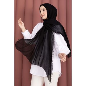 Black Soft Crepe Scarf Series for Headpiece & Neckerchief Accessory - Product Image 1