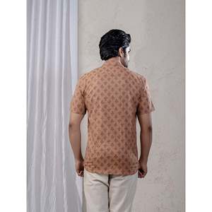 Camisas Casuales de Manga Corta Estampadas 100% Algodón para Hombre, Tela Popelina Transpirable, Talla XL - Product Image 6