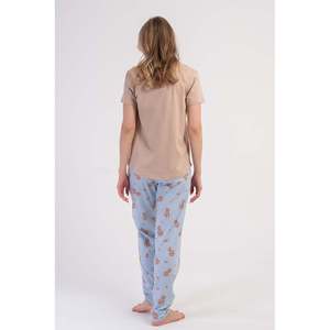 KADIN P.SUPREM O YAKA KISA KOL ETEGI OVAL PIJAMA TAKIM - สีเบจ - สีเบจ - Product Image 5