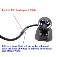 APISQUEEN Ensemble de propulseurs sous-marins U2 de 3,4 kg de poussée, 12 V avec télécommande, 300 W, haute efficacité, léger, pour bateaux pneumatiques, bateaux de pêche