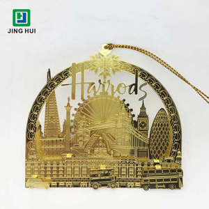 Hóa Chất khắc bán buôn thép không gỉ đồng thau phẳng khắc Kim Loại treo đồ trang trí với tua - Product Image 4