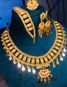 2024 Best Buy Ready Vintage Style Indian Fashion Jewelry Set 24K Gold & Copper Inspirado en Comoros Mayotte Envío rápido - Product Image 2