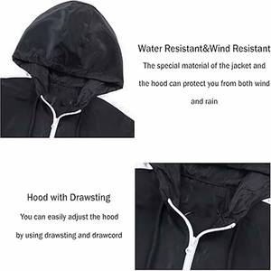Chaqueta de lluvia impermeable cortavientos de lana para hombre, chaqueta de nieve, chaqueta de lluvia con cuello para hombre cargada por Dress Sports - Product Image 5