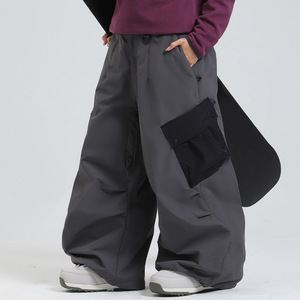 Vêtements de snowboard amples et imperméables coupe-vent pour hommes Pantalon coupe-vent thermique isolé de style baggy pour le snowboard et la randonnée - Product Image 6