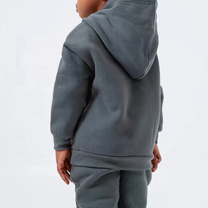 Venta al por mayor de alta calidad niños Jogger chándal personalizado Unisex algodón 2 piezas conjunto nuevo diseño 100% algodón polar Unisex niños traje - Product Image 4