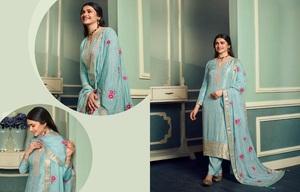 Nouveau mariage formel Jacquard séchage rapide avec broderie cou et pierre travail avec Dupatta quatre côtés broder les poux pour les femmes - Product Image 6