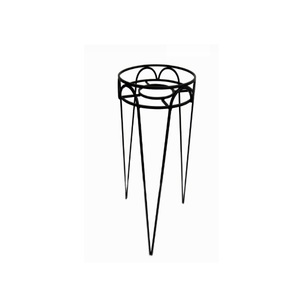 Juego de 4 piezas de soporte de planta de hierro de forma redonda soporte de planta de maceta larga para el hogar balcón jardín patio trasero soporte de planta decorativa - Product Image 3