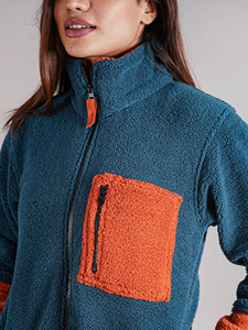 Veste en polaire sherpa zippée XL personnalisée pour femmes broderie hiver chaude col montant tissu respirant imprimé pour l'automne - Product Image 2