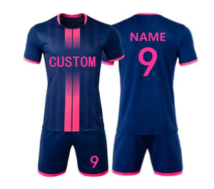 ชุดฟุตบอลสีชมพูแบบยูนิเซ็กซ์สั่งทำพิเศษ คุณภาพสูง พร้อมชุดยูนิฟอร์มปักลายมาตรฐาน ชุดฟุตบอลสีชมพูเรียบแบบซับลิเมชั่น - Product Image 6