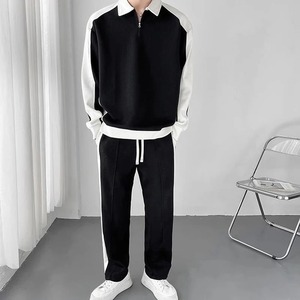 Combinaison de sport unisexe à logo personnalisé Ensemble de sweat à capuche et de pantalon de survêtement en tissu respirant caractéristiques imprimées à la mode pour hommes - Product Image 1