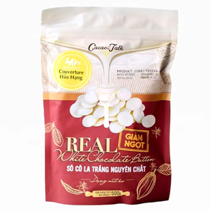 Botones de Chocolate Puro Blanco Real Premium, 40% Cacao, Alta Calidad, HALAL, Industrias de Panadería y Confitería, Personalizable OEM/ODM - Product Image 1