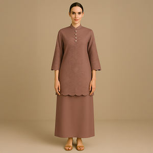 Abaya en coton brodé pour femmes, vêtements islamiques traditionnels, légère et respirante, de grande taille, dernière collection - Product Image 4