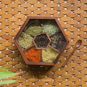 Caja de Madera Grande para Especias, para Mantener las Especias Frescas y Organizadas, Caja de Almacenamiento de Especias de Cocina de Madera en AALIYAN IMPEX - Product Image 5