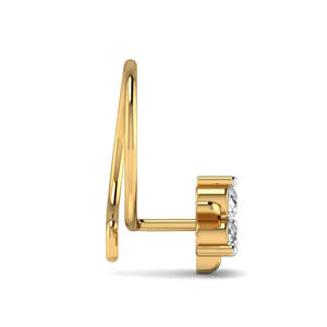 Children's Gold-Plated Stainless Steel Ball <b>Nosepin</b> with Zircon Crystal Pearl - Product Image 3