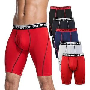 <b>Men's</b> 9 Inch Boxer Briefs Extra Long Leg Athletic <b>Sport</b> <b>Underwear</b> 90% Polyester 10% Spandex Anti-Bacterial Quick Dry Moisture - Product Image 3