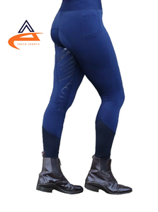 CST, pantalones de montar azules para mujer, suaves, cómodos, elásticos en cuatro direcciones, sin costuras, cintura media, asiento de estilo importado de alta calidad - Product Image 2