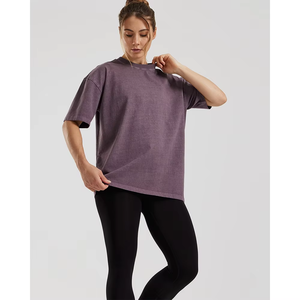 T-shirts décontractés d'été pour femmes en coton et polyester écologiques respirants à séchage rapide Double couche Confortables de haute qualité - Product Image 2