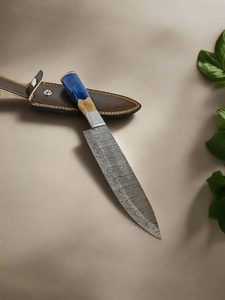 Couteau de chef en acier Damas personnalisé, 67 couches, ambidextre, écologique, de haute qualité, manche en résine, vente en gros d'usine - Product Image 5