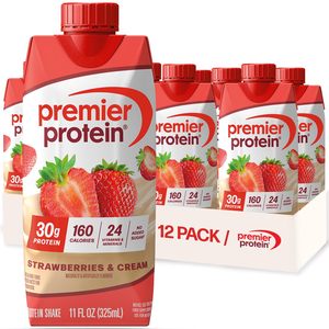 Shake protéiné Premier Protein, fraises et crème, 30 g de protéines, 24 vitamines et minéraux pour soutenir la santé immunitaire, 11 fl oz, lot de 12 - Product Image 4