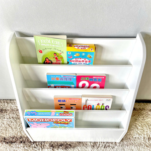 Muebles Montessori, estantería de madera blanca para niños, estantería de guardería, organizador de almacenamiento y librería - Product Image 5