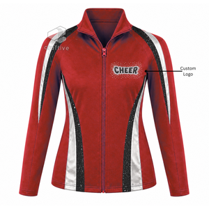 Custom Rhinestone Cheer Team Training Warm-Up Set Bling <b>Glitter</b> PU Sports Apparel Personalized Tracksuit For Cheerleader - Product Image 5