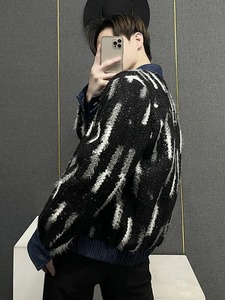 High Street hommes Vintage veste simple boutonnage rayé vêtements d'extérieur décontractés manteau printemps automne coupe ample Denim Patchwork vêtements d'extérieur - Product Image 2